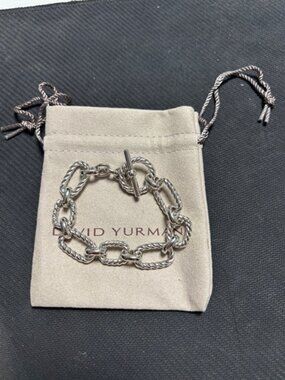 💖David Yurman💖 Silver 19cm sapphire bracelet